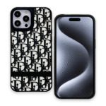 3D. C Dior black&white Case for iPhone 16 Pro Max