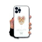Candy Butterfly Ring Case For iPhone XR-White