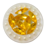 3D Diamond Leaf Phone Sticker-Gold