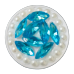 3D Diamond Leaf Phone Sticker-Blue