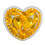 3D Diamond Love Phone Sticker-Gold
