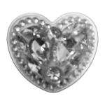 3D Diamond Love Phone Sticker-Silver