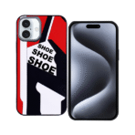3D.Shoe Phone Case For Apple iPhone 14/15 – White-Black-Red