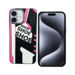 3D.Shoe Phone Case For Apple iPhone 14/15 – White-Black-Pink