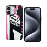3D.Shoe Phone Case For Apple iPhone 13 – White-Black-Pink