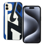 3D.Shoe Phone Case For Apple iPhone 14/15 – White-Black-Blue - Image 2