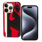 3D.Shoe Phone Case For Apple iPhone 12/13 Pro Max – Red & Black - Image 2