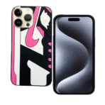 3D.Shoe Phone Case For Apple iPhone 12/13 Pro Max – Pink & White - Image 2