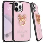 Candy Butterfly Ring Case For iPhone 16E Pink