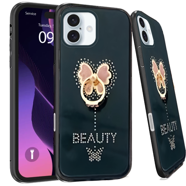 Candy Butterfly Ring Case For iPhone 11-Black