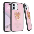 Candy Butterfly Ring Case For iPhone 15/14 Plus Pink