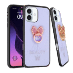 Candy Butterfly Ring Case For iPhone 15/14 Plus Levender