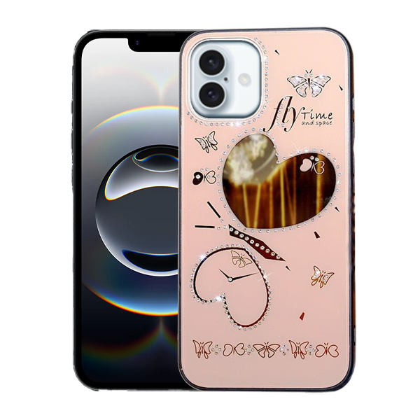 Candy Heart Case For iPhone13-Rose Gold