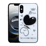 Candy Heart Case For iPhone XR-White