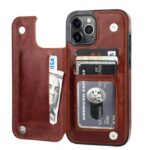 Executive Back Wallet Series For iPhone 11 Pro Max-Brown
