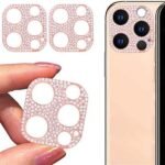 Camera Lens Protector For iPhone 12 Mini- Glitter Rose Gold