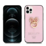 Candy Butterfly Ring Case For iPhone XR-Pink