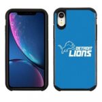 NFL Licensed Detroit Lions Blue Textured Sports Case for iPhone XR