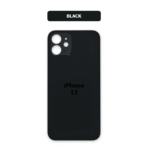 iPhone 12 Back Glass (Bigger Camera Hole) – Black