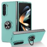 Solid Teal Blue Ring Case for -Samsung Z Fold 4