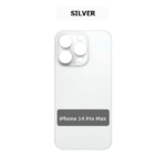 iPhone 14 Pro Max Back Glass AP LOGO premium(Bigger Camera Hole) – White/silver