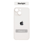 iPhone 14 Back Glass (Bigger Camera Hole) starlight/ White - Image 2