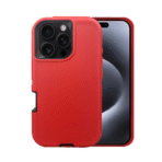 Defender Heavy Duty(WITH BELT CLIP)for iPhone 16 Pro Max -Red