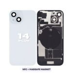 Back Glass with Wireless (NFC) MagSafe Magnet for iPhone 14 Plus-WHITE (Starlight)