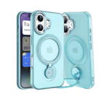 360 Rotating Magnetic Case for iPhone 15 Pro - Teal Blue