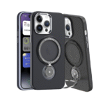 360 Rotating Magnetic Case for i Phone 16 Pro Max-Black