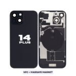 Back Glass with Wireless (NFC )MagSafe Magnet for iPhone 14 Plus(BLACK)