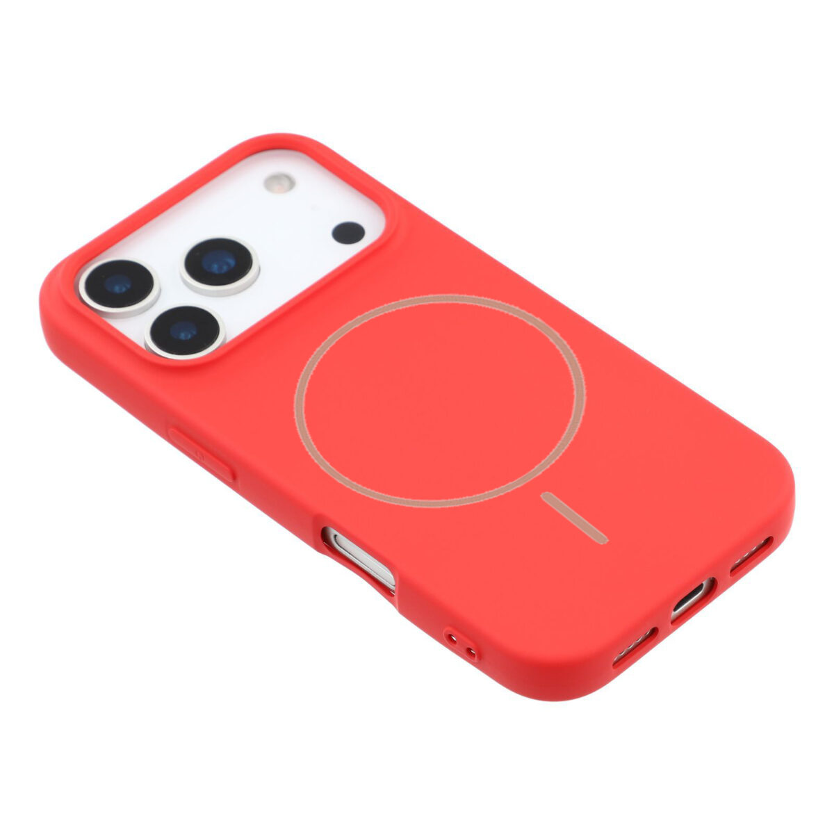 Silicon.Appale Logo Case For iPhone 17 Pro Max - Red - Image 2