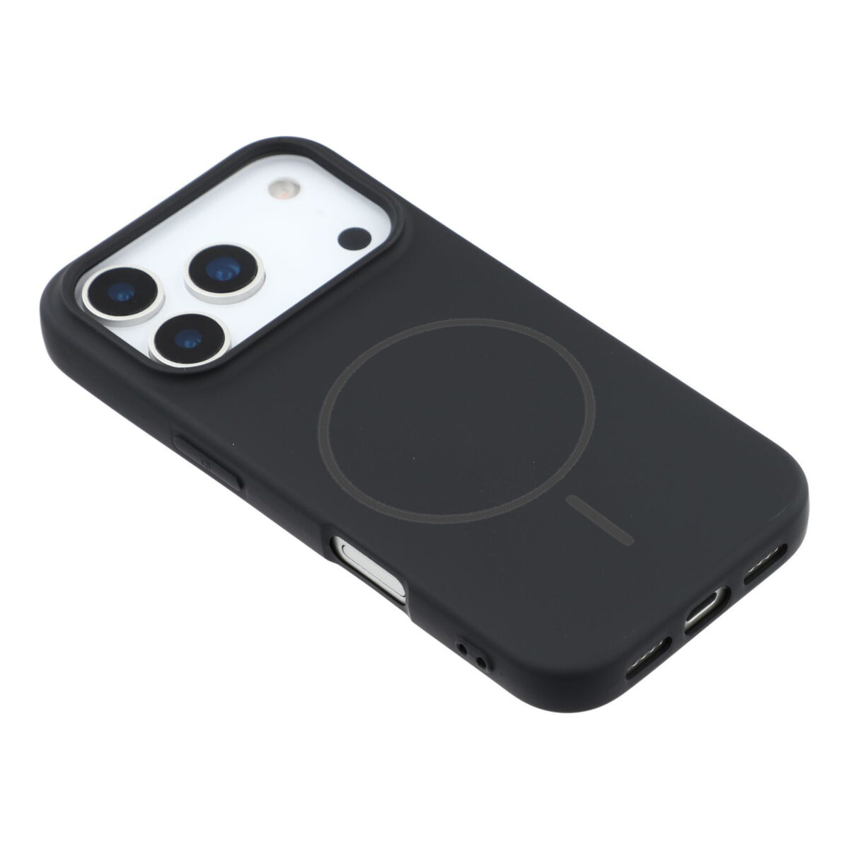 Silicon.Appale Logo Case For iPhone 17 Pro Max - Black - Image 2