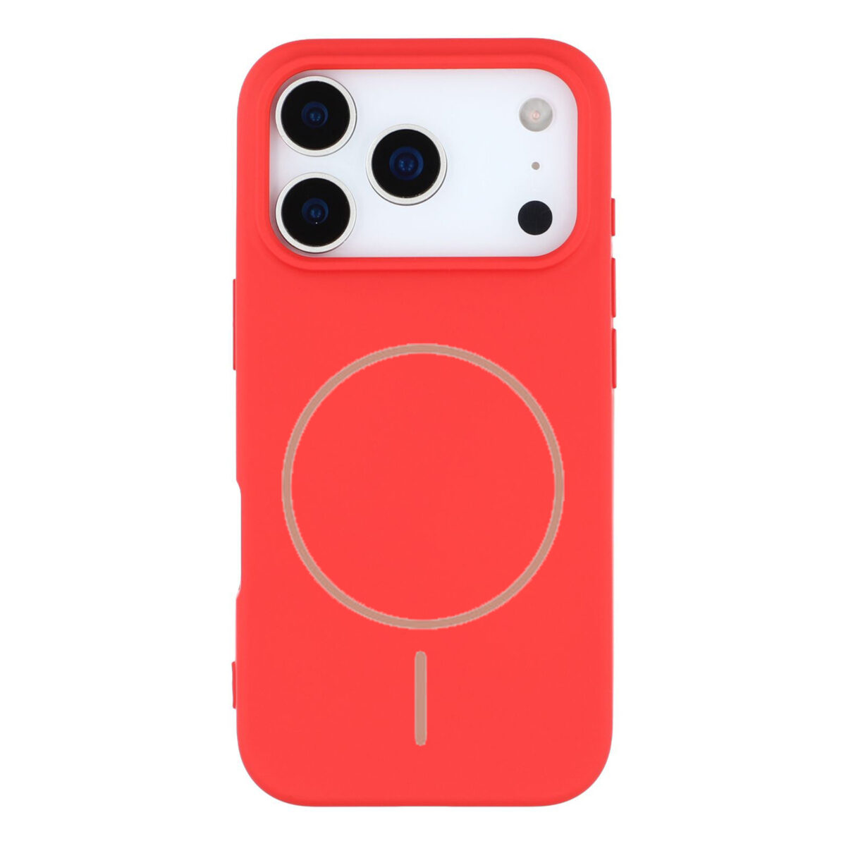 Silicon.Appale Logo Case For iPhone 17 Pro Max - Red - Image 1