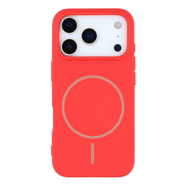Silicon.Appale Logo Case For iPhone 17 Pro - Red