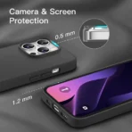 Silicon.Apple Logo Case For Iphone 16 Pro Max – Black - Image 2