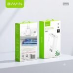Bavin Adapter USB & Type C port travel friendly charger-35W White - Image 2