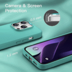 Silicon.Apple Logo Case For Iphone 14 Pro-Teal - Image 2