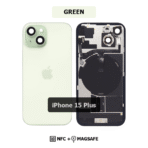 Back Glass with Wireless (NFC) and MagSafe Magnet for iPhone 15 Plus-GREEN - Image 2