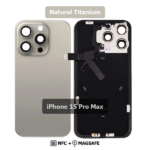 Back Glass with Wireless (NFC) and MagSafe Magnet for iPhone 15 Pro Max(NATURAL)
