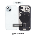 Back Glass with Wireless (NFC) and MagSafe Magnet for iPhone 15(BLUE)