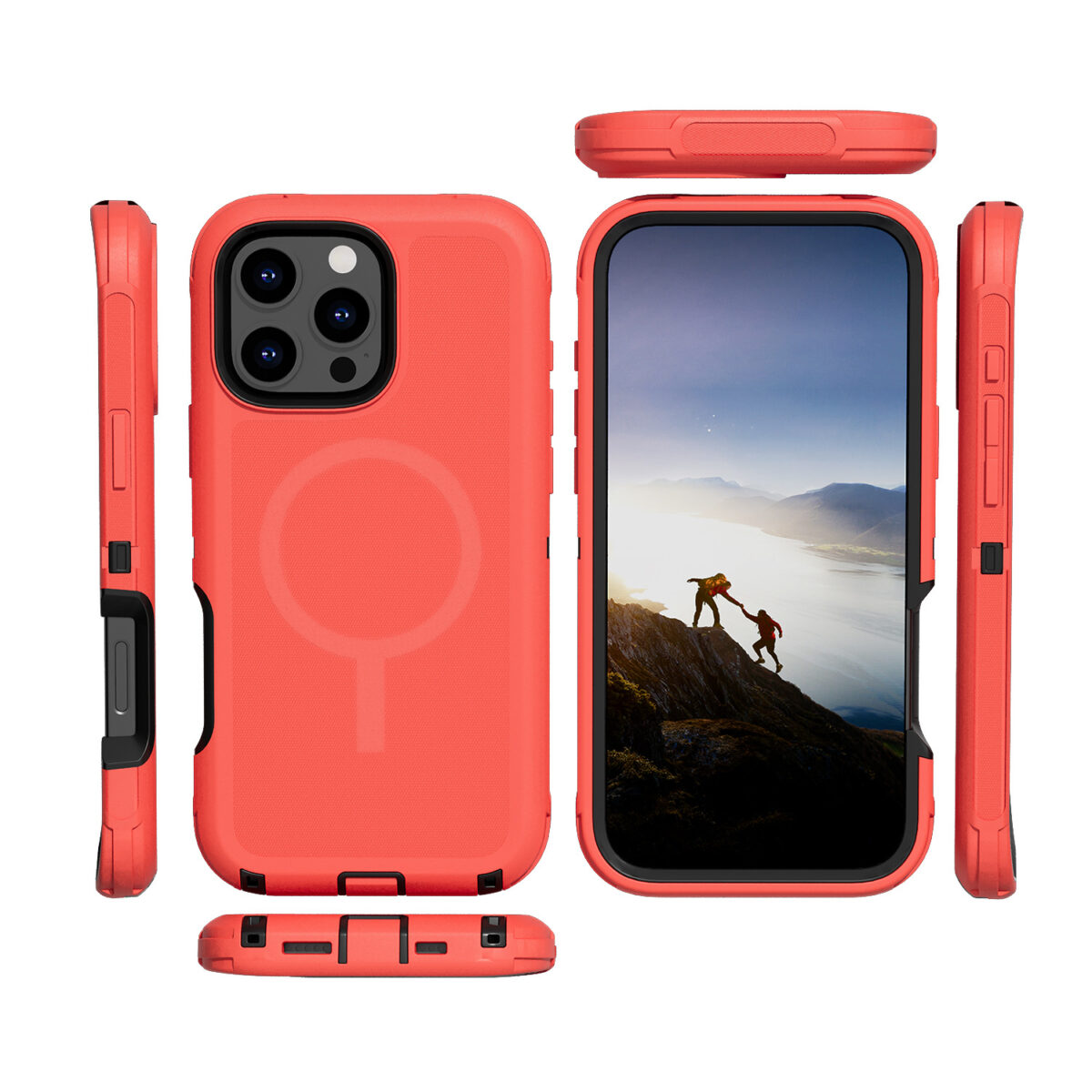 Defender pro Magnetic Magsafe for iPhone 16 Pro Max – RED - Image 1