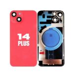 Back Glass with Wireless MagSafe Magnet for iPhone 14 Plus Premium (Red)