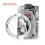 Type C-Type C Cell Fashion USA Super-Fast Charging Data Cable (Fiber 5ft)