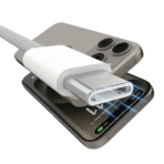 Type C-Type C Cell Fashion USA Super-Fast Charging Data Cable (Fiber 5ft) - Image 3