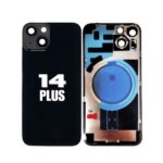 Back Glass with Wireless MagSafe Magnet for iPhone 14 Plus- Premium (Black)