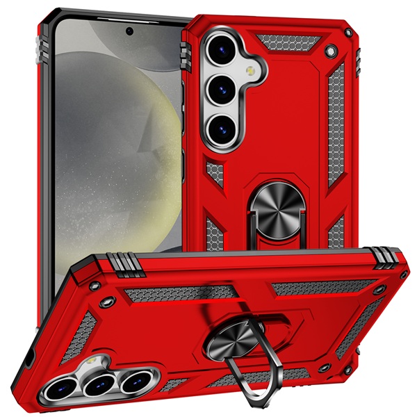 Elegant Hybrid Case for Samsung S25/S24 Plus Red