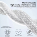 Type C- Lightening Cell Fashion USA Super-Fast Charging Data Cable (Fiber 5ft) - Image 2