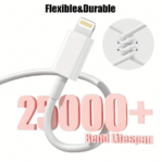 USB A-Lightning Cell Fashion USA Super-Fast Charging Data Cable (10ft) - Image 2
