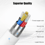 USB A-Lightning Cell Fashion USA Super-Fast Charging Data Cable (10ft) - Image 3